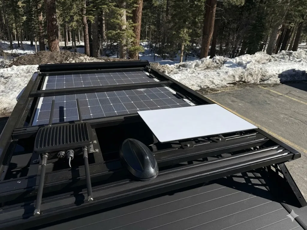 Starlink showed a setup running satellite internet